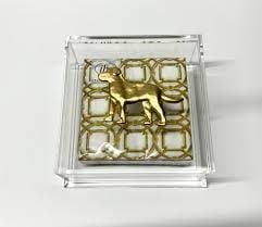 Southern Tribute Labrador cocktail napkin box, view 2 | Cayen Home