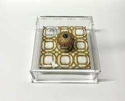 Southern Tribute Sea Urchin cocktail napkin box, view 3 | Cayen Home