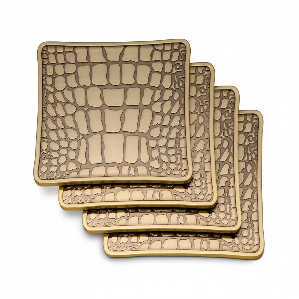 L'Objet crocodile coasters, set of 4 | Cayen Home