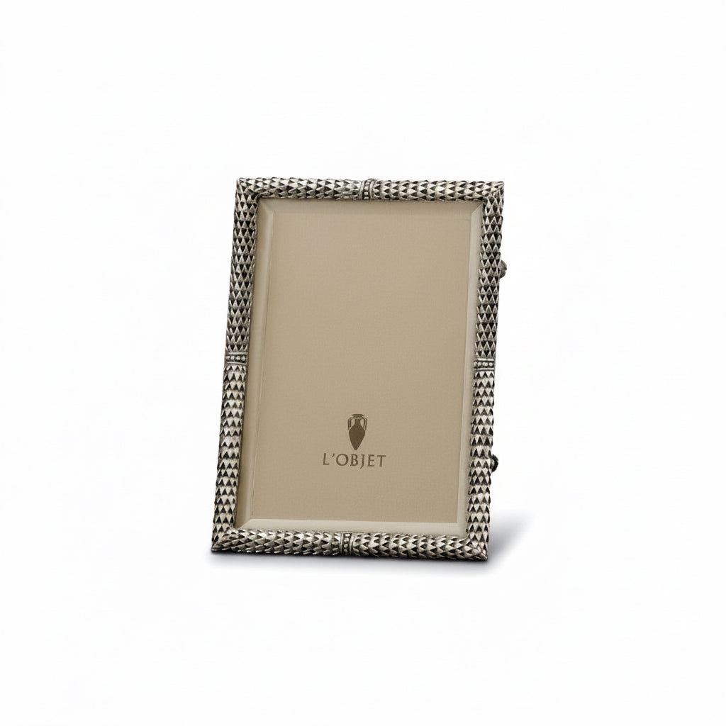 L'Objet Scales frame, platinum, 4x6 | Cayen Home
