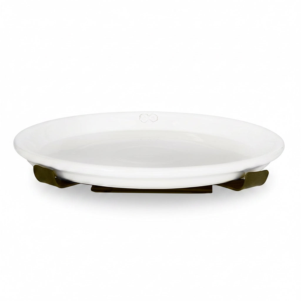 Jan Barboglio Floja Susana lazy Susan with white ceramic platter | Cayen Home