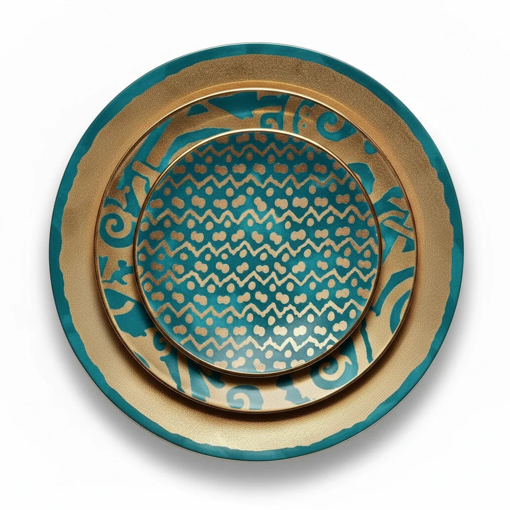 L'Objet Fortuny Maori dessert plates, set of 4, view 2 | Cayen Home