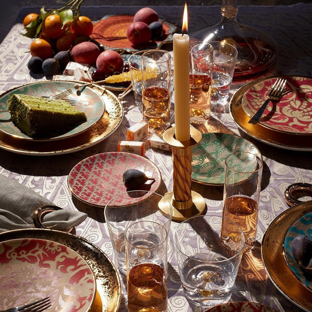 L'Objet Fortuny Piumette canape plates, set of 4, view 3 | Cayen Home