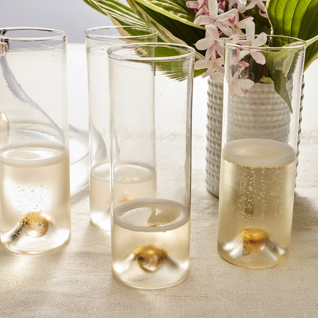 L'Objet Oro champagne glass, view 3 | Cayen Home