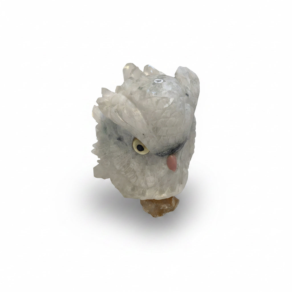Quartz carved owl | Cayen Home