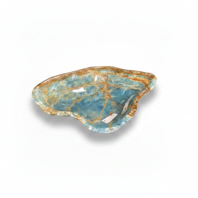 Blue onyx bowl, 40x27x12cm | Cayen Home