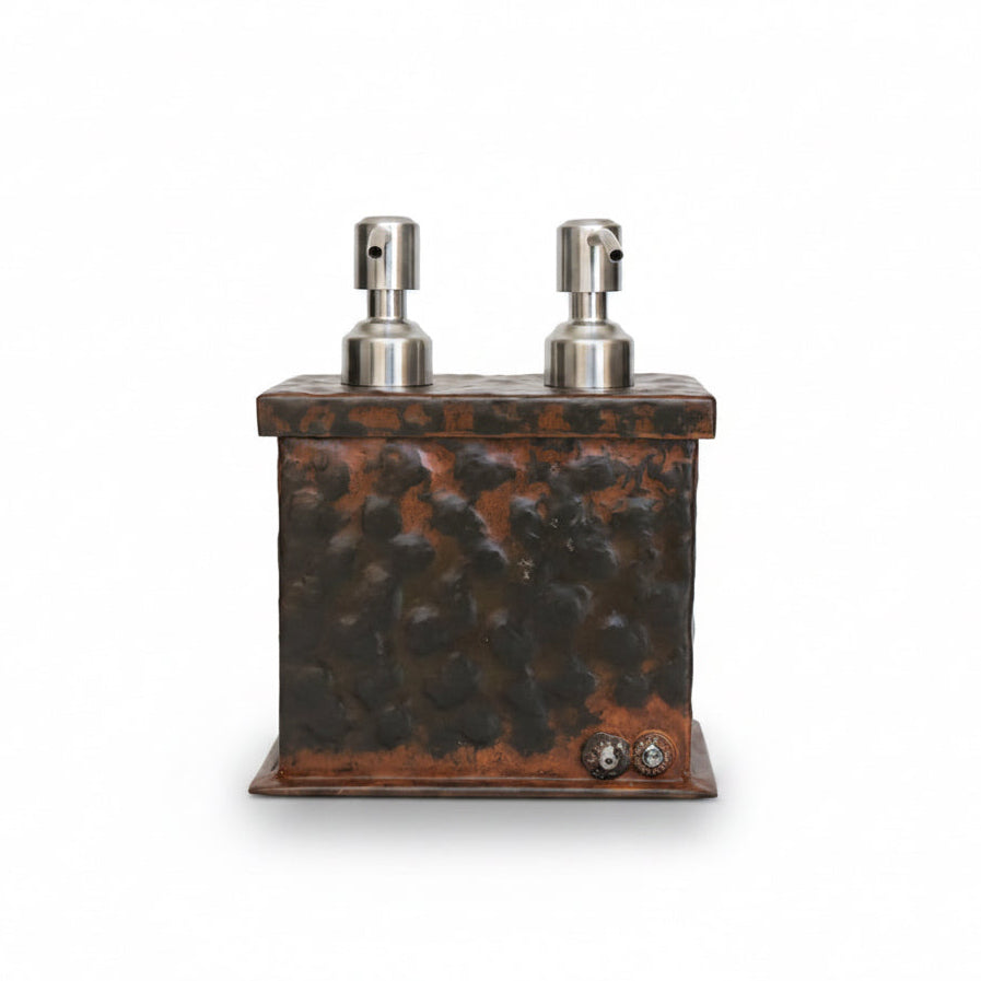 Jan Barboglio El Dos double pump hammered container | Cayen Home