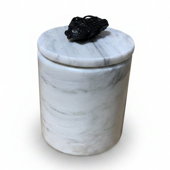 White marble small storage bin | Cayen Home