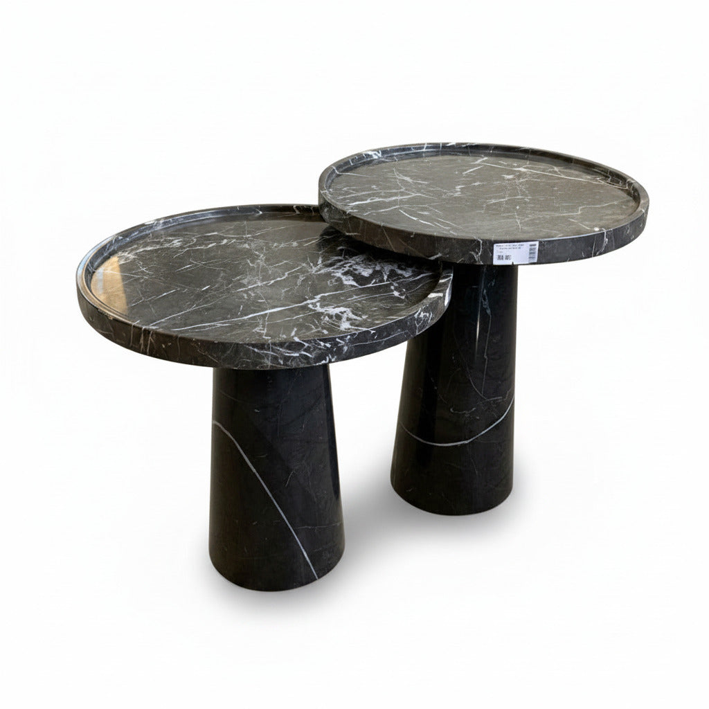 Black or white small side table, 46x45cm | Cayen Home