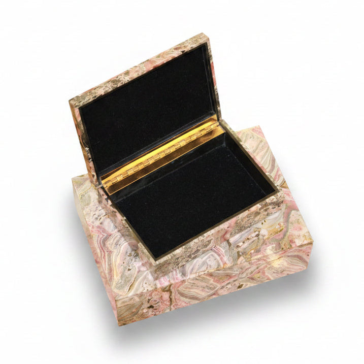 Rhodochrosite jewelry box, 6x8 | Cayen Home