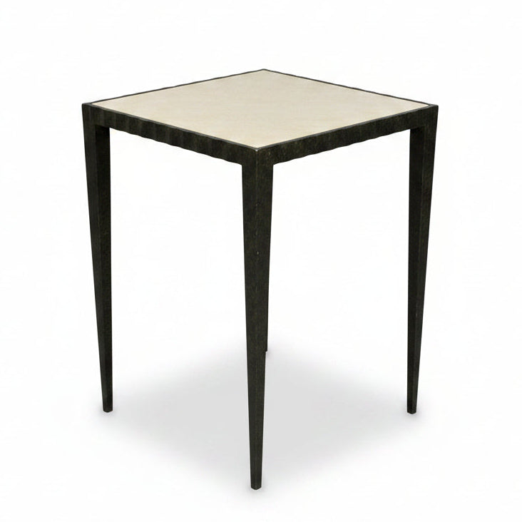 Iron side table with marble top | Cayen Home