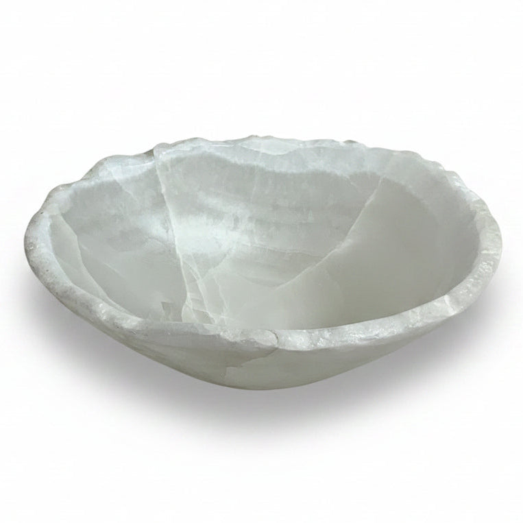 White onyx deep bowl, 25x20x10, A | Cayen Home