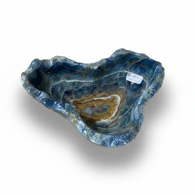 Blue onyx bowl, 23x18x9cm | Cayen Home