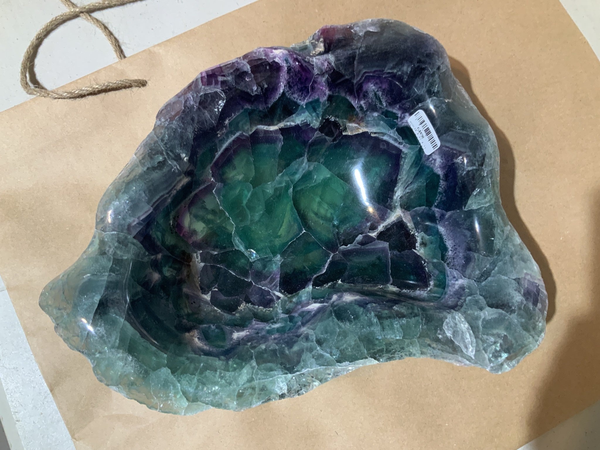 Fluorite bowl, extra quality, 38x31x11cm, view 2 | Cayen Home