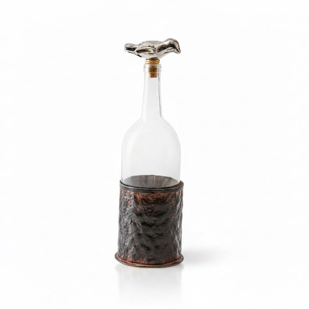 Jan Barboglio Paloma botella with nickel dove topper | Cayen Home