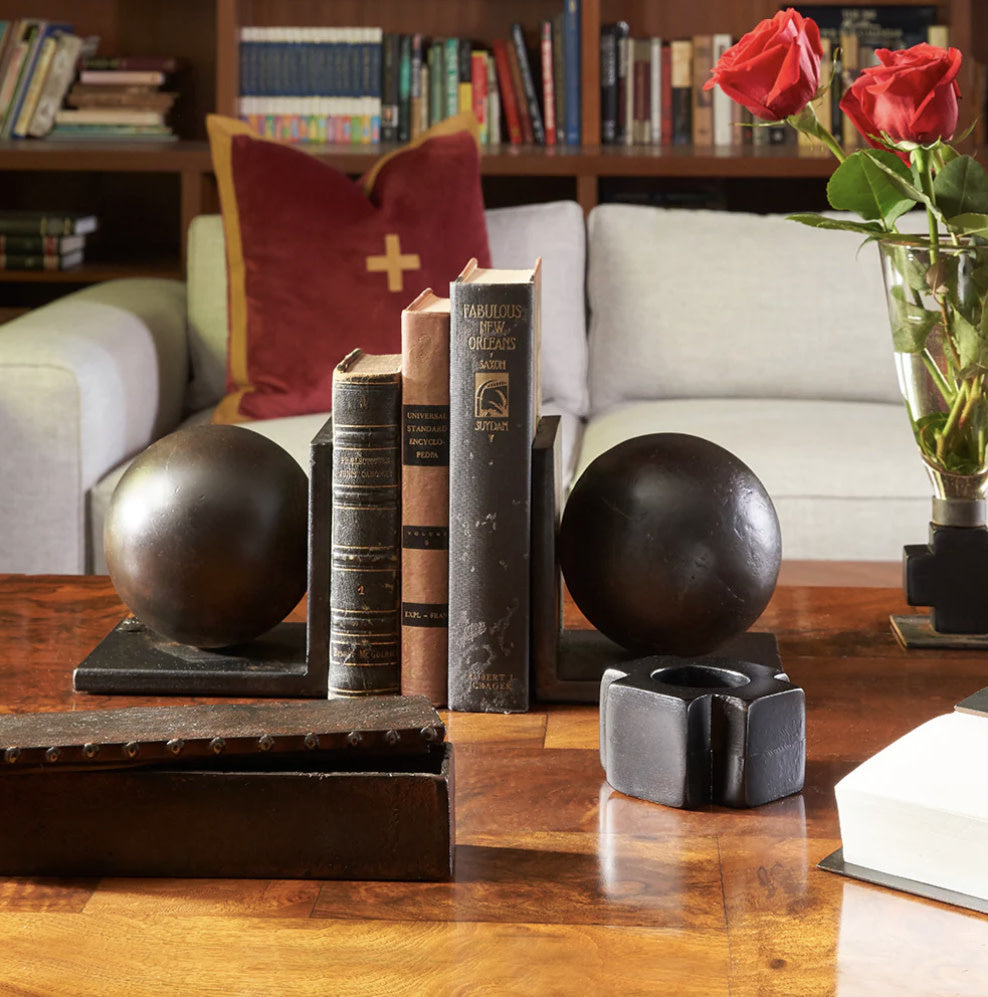 Jan Barboglio Ball bookends, view 2 | Cayen Home