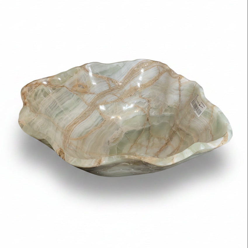 Green onyx vessel, 7x16x18in | Cayen Home