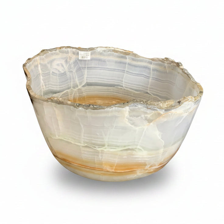 Earth onyx vessel, 13x17x21in | Cayen Home