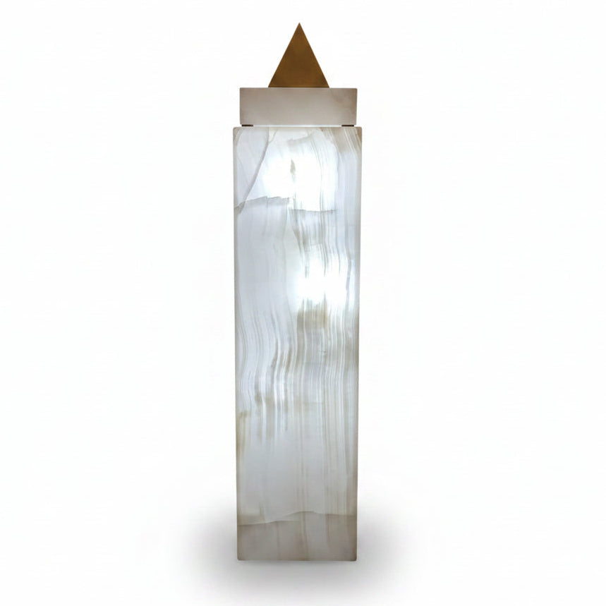White onyx prism lamp, 25x25x90cm | Cayen Home