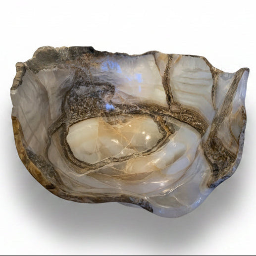 Crystalline onyx vessel, 10x14x14in | Cayen Home