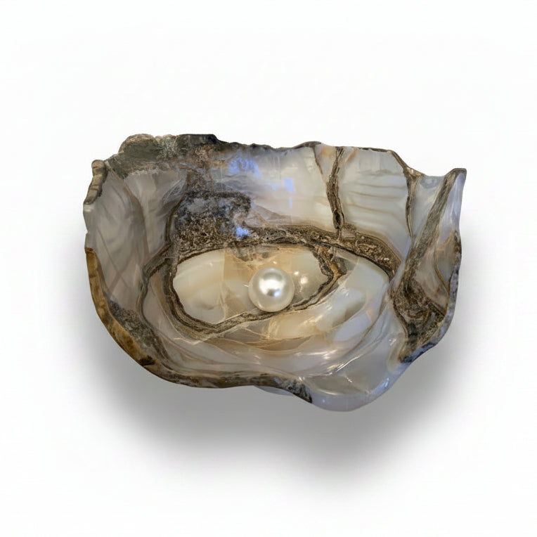 Crystalline onyx vessel, 10x14x14in | Cayen Home