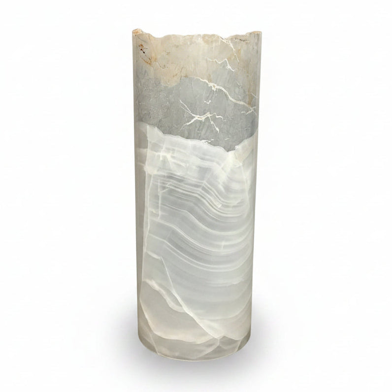 Tehuacan gray onyx pendant light, 6x6x16in | Cayen Home