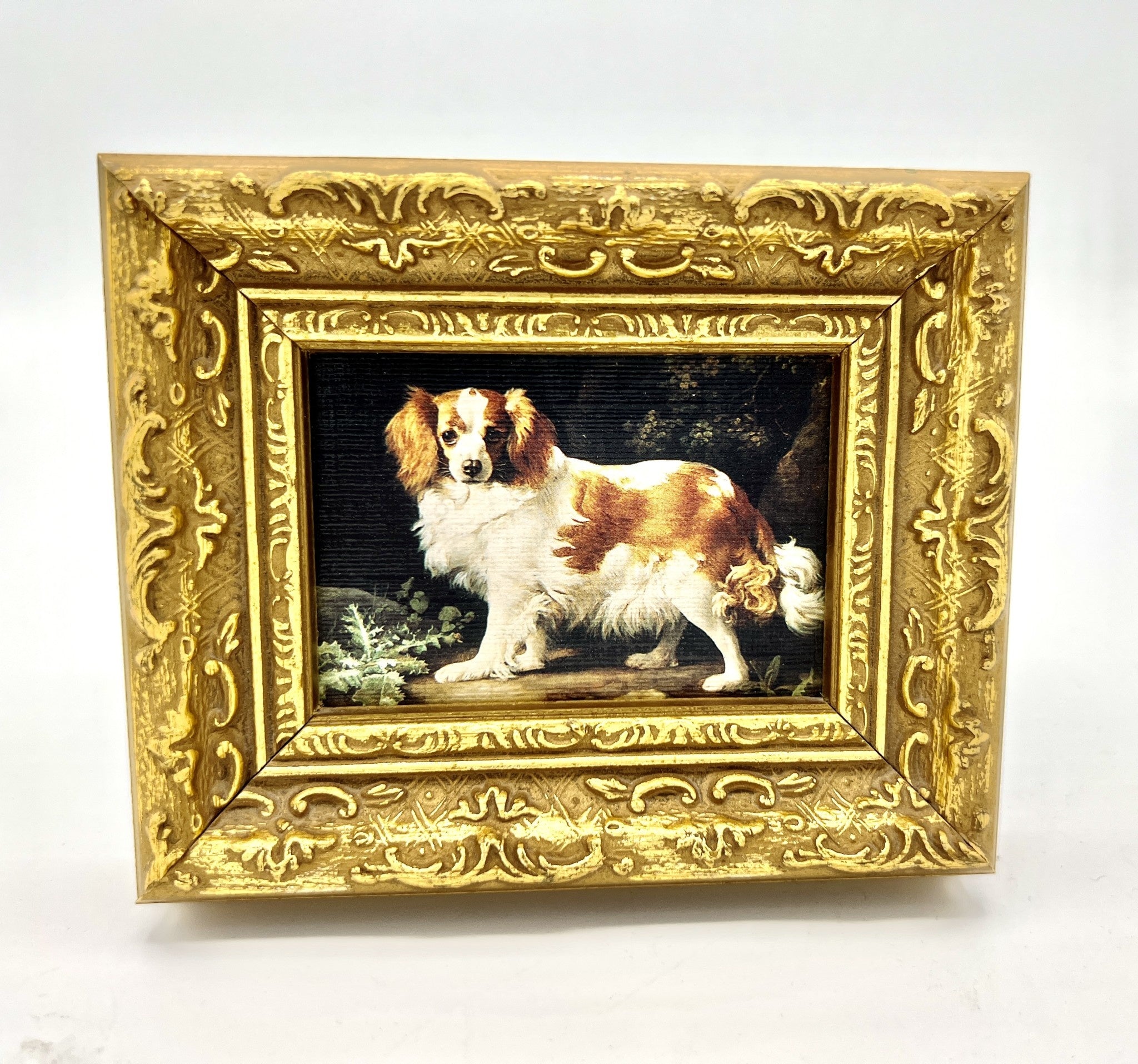Spaniel gold art frame | Cayen Home