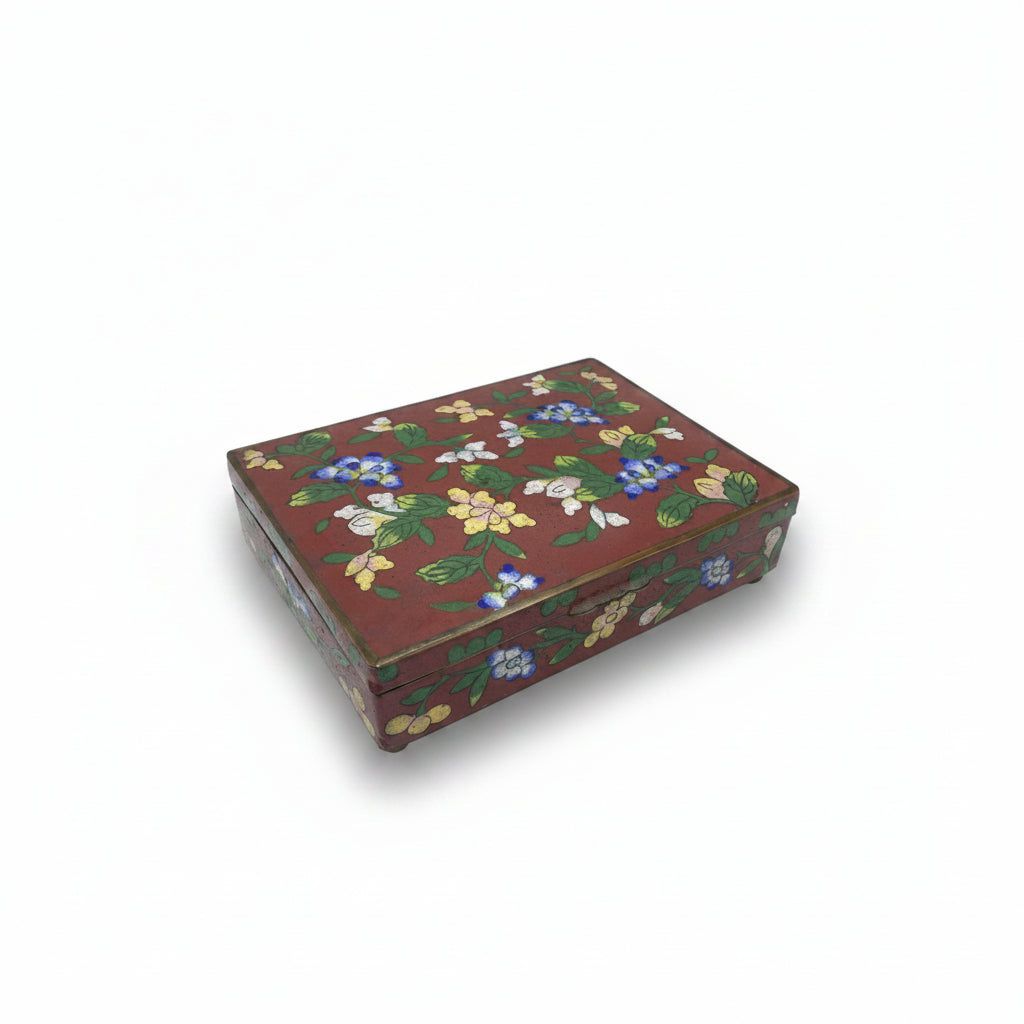 Cloisonne and champleve floral box | Cayen Home
