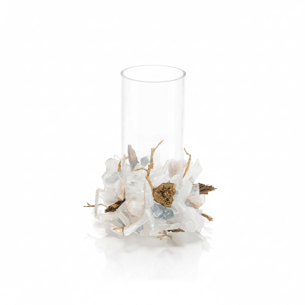 John-Richard illuminator vase in crystals and brass | Cayen Home