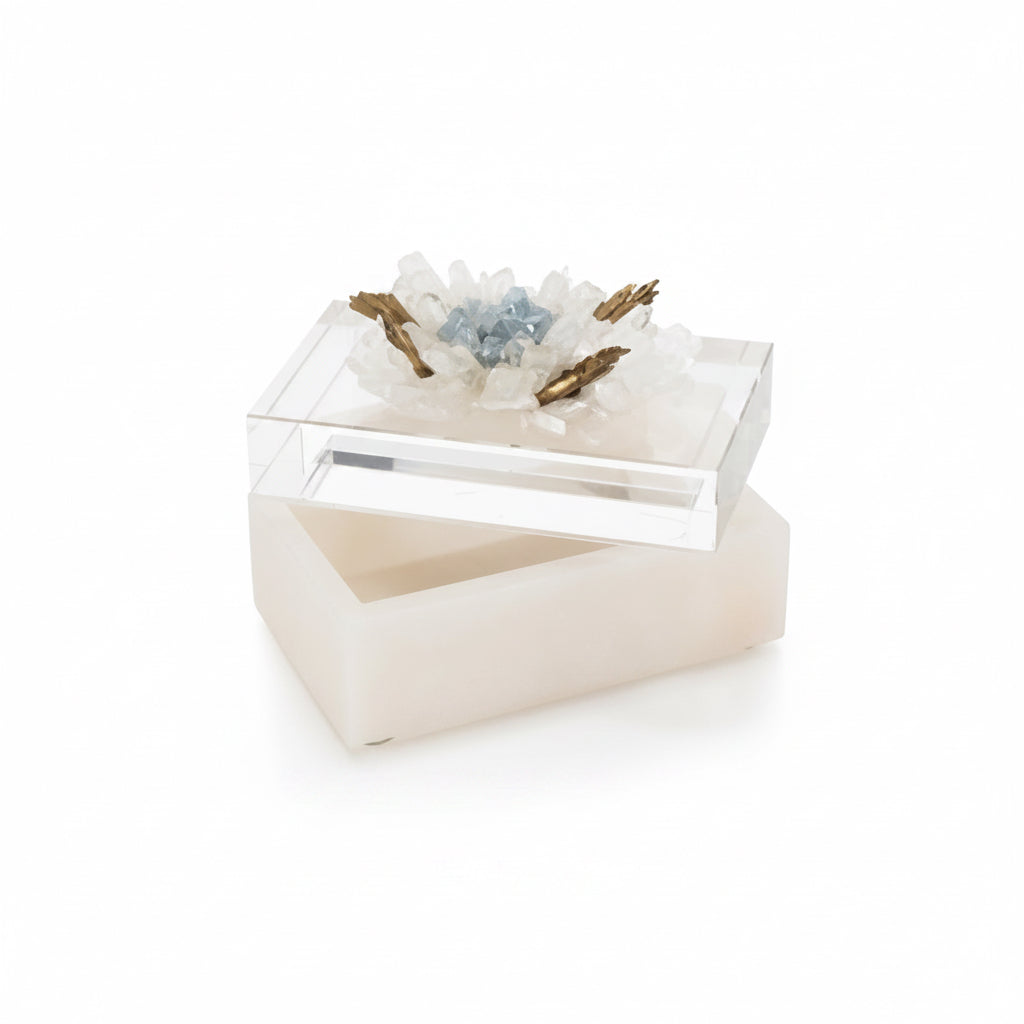 John-Richard Festooned in Stones box, celestite, view 2 | Cayen Home