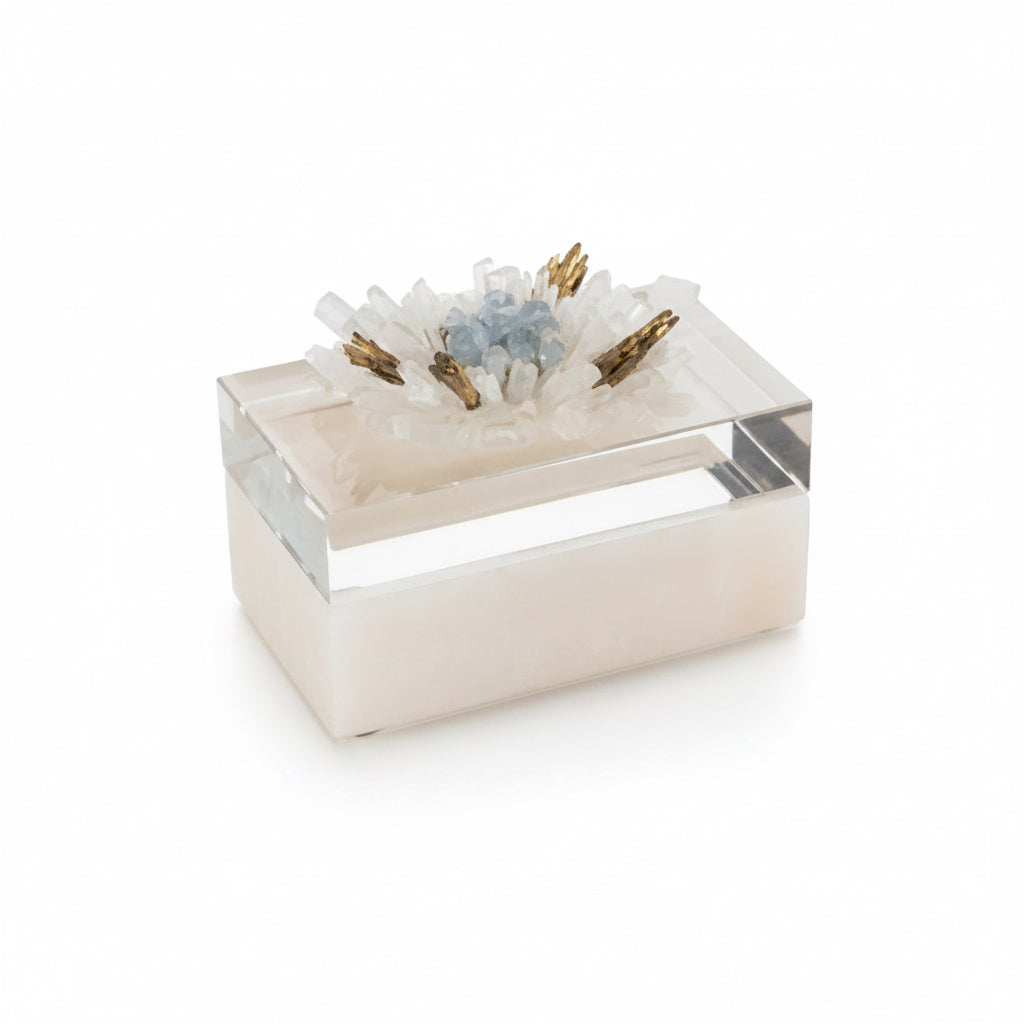 John-Richard Festooned in Stones box, celestite | Cayen Home