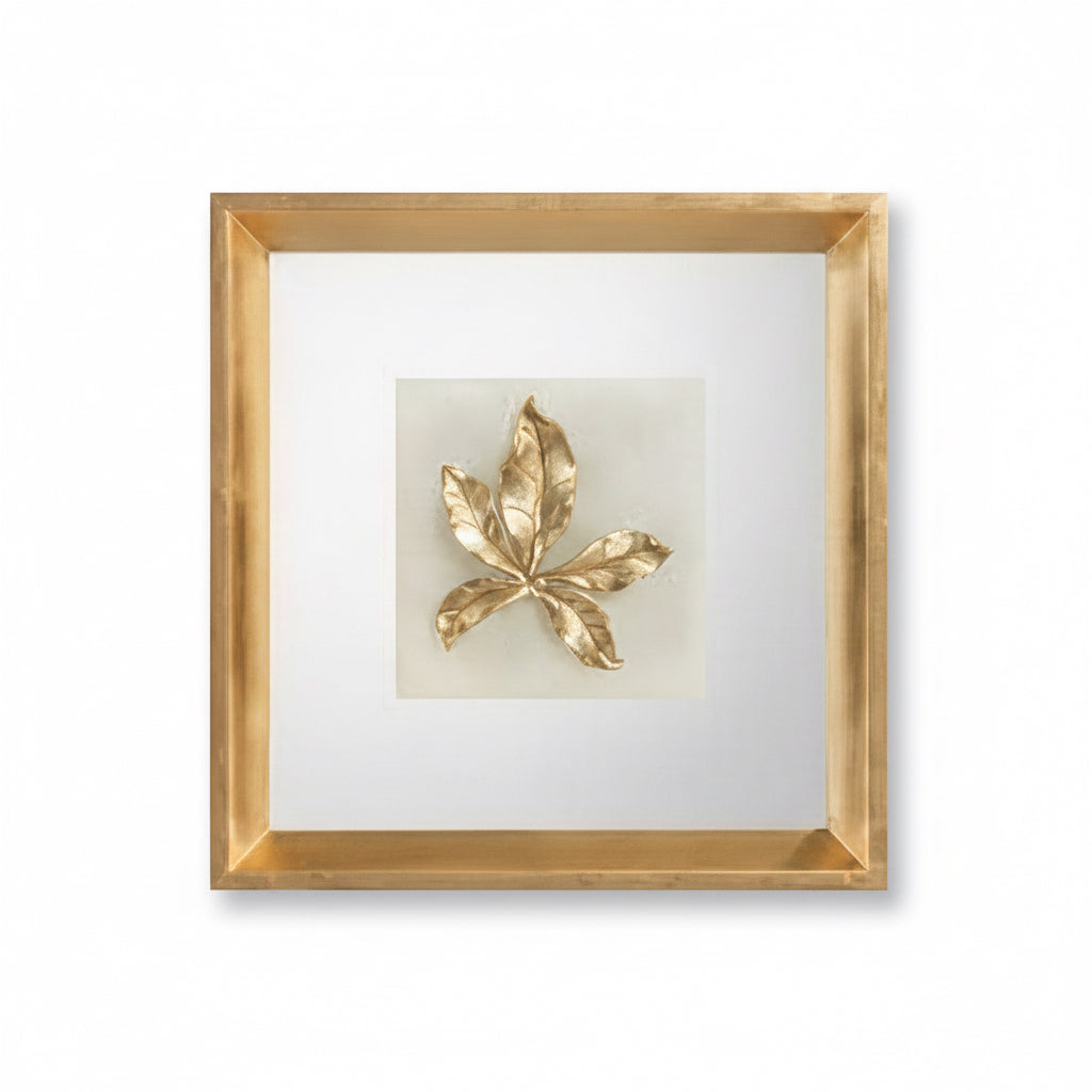 John-Richard mountain laurel leaf on alabaster wall art | Cayen Home