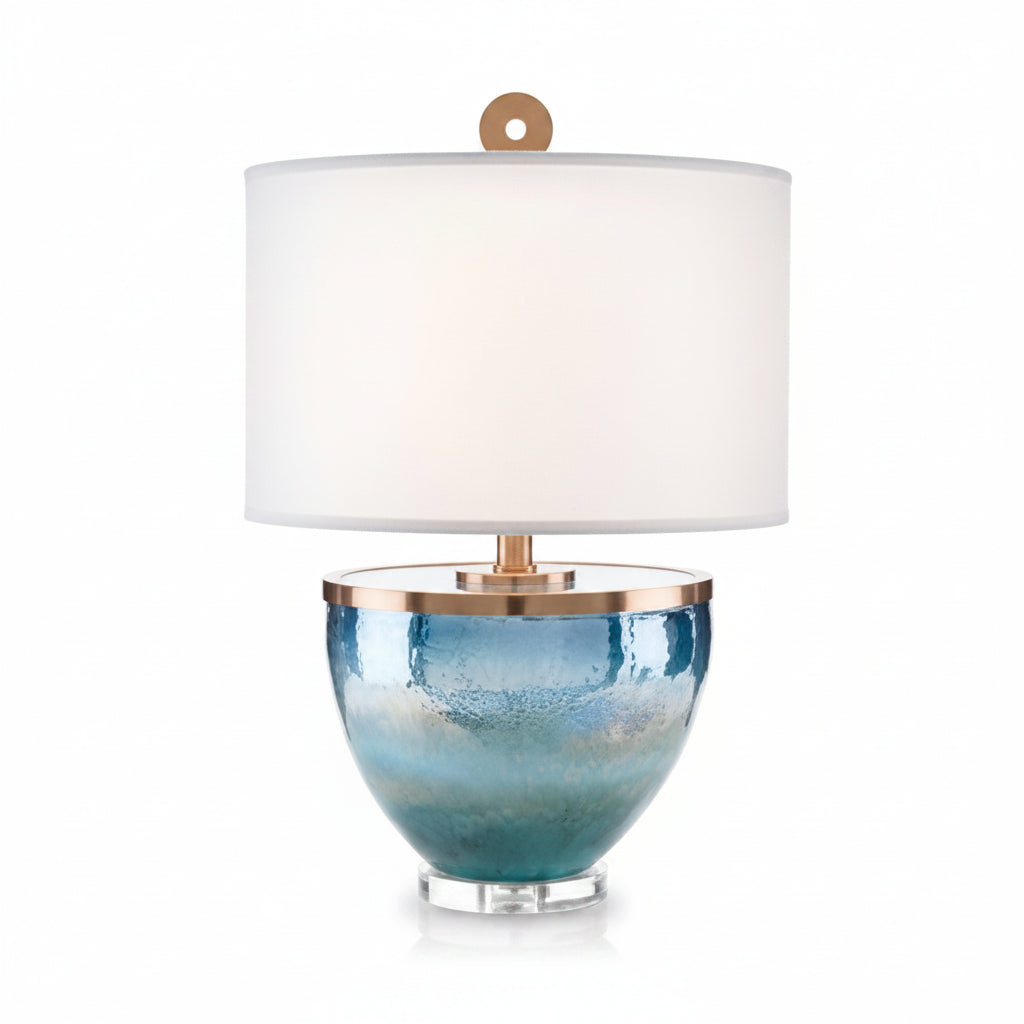 John-Richard Islamorada blue glass table lamp | Cayen Home