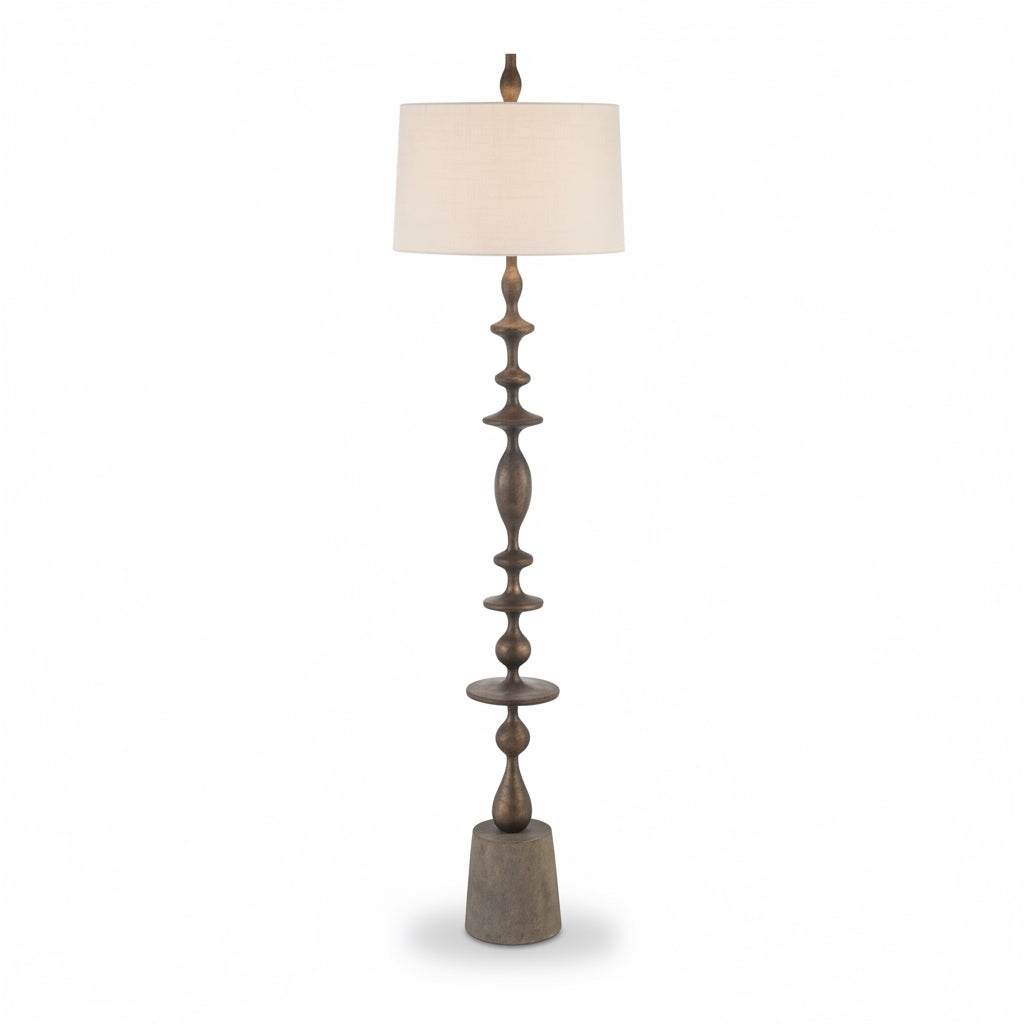 John-Richard matte black baluster floor lamp | Cayen Home