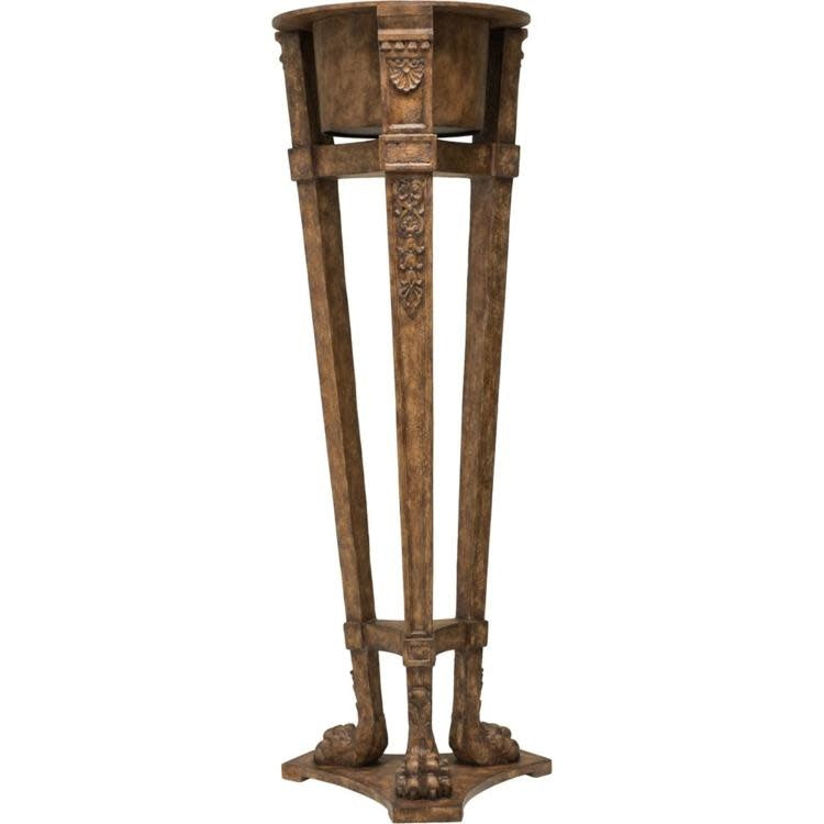 Maitland-Smith Latium rust cast resin Hadrian planters, pair | Cayen Home