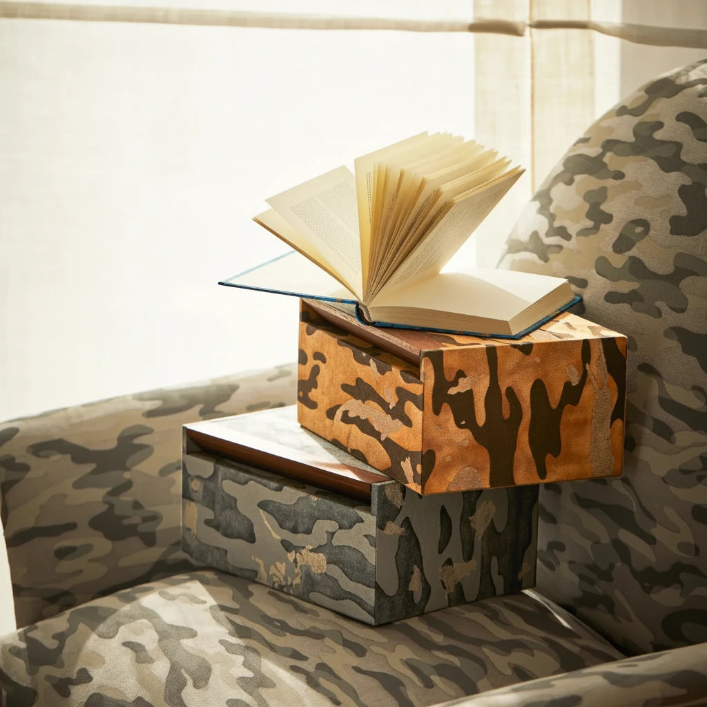 L'Objet Fortuny box, camo isole tiger, view 7 | Cayen Home