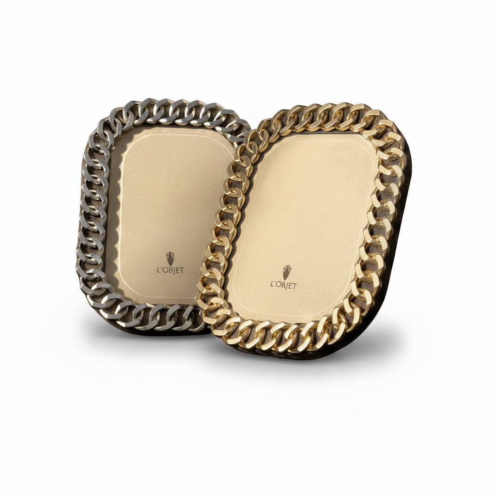 L'Objet gold Cuban link frame, 4x6, view 2 | Cayen Home