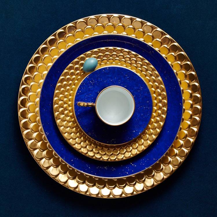L'Objet Lapis espresso cup and saucer, gift box of 6, view 3 | Cayen Home