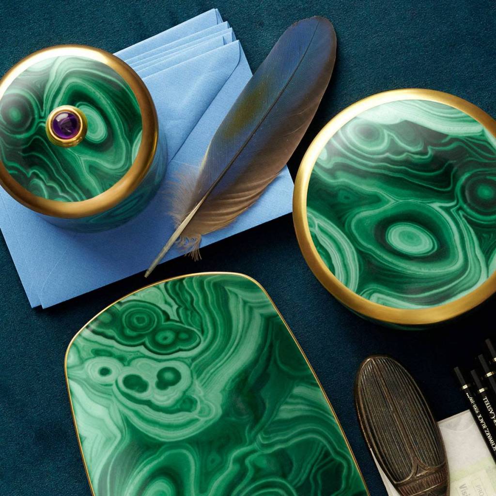 L'Objet Malachite candle, view 3 | Cayen Home