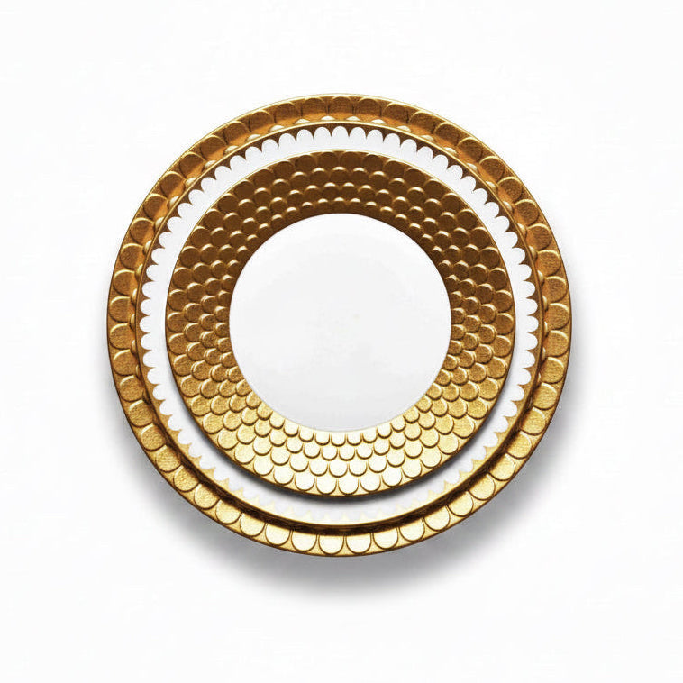 L'Objet Aegean tea cup and saucer, gift box of 2, gold, view 2 | Cayen Home