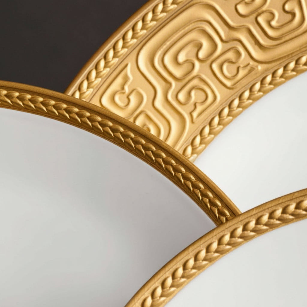 L'Objet Soie Tressee gold soup plate, view 2 | Cayen Home