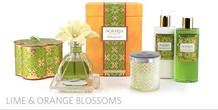 Agraria Lime and Orange Blossom crystal candle, petite 3.4oz, view 3 | Cayen Home