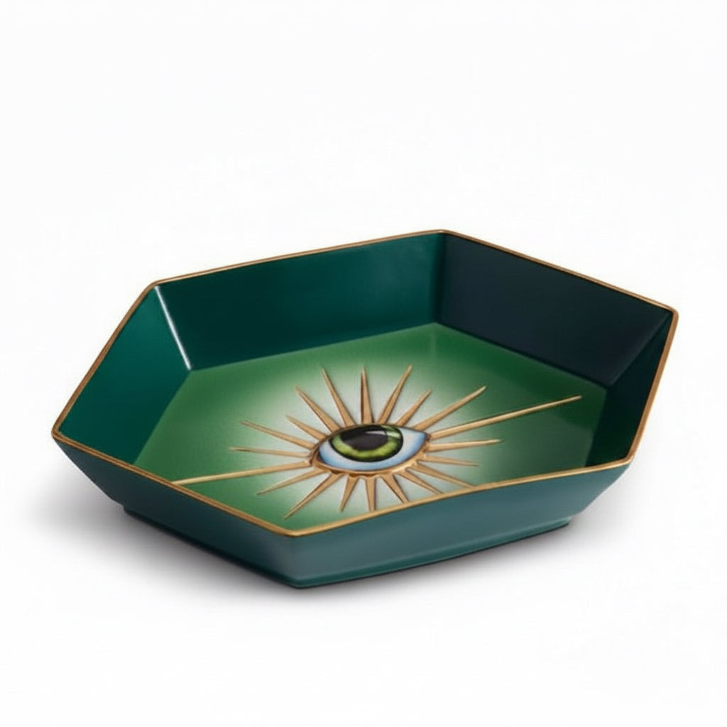 L'Objet Lito vide poche, green hexagon | Cayen Home
