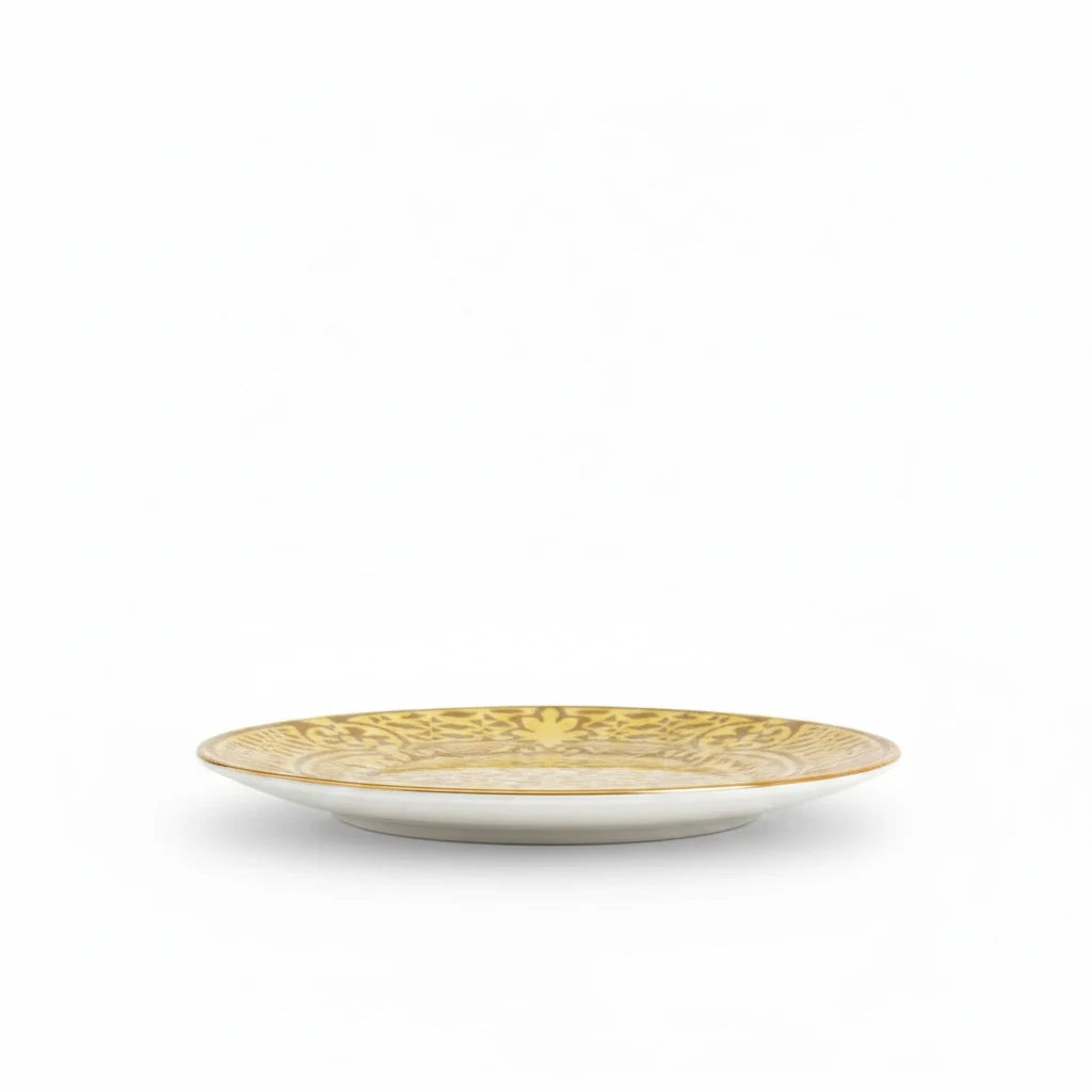 L'Objet Fortuny Orsini yellow dessert plates, set of 4, view 3 | Cayen Home