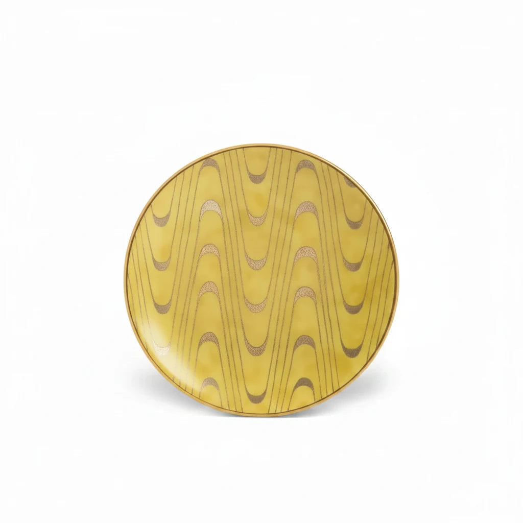 L'Objet Fortuny Apollo yellow canape plates, set of 4, view 2 | Cayen Home