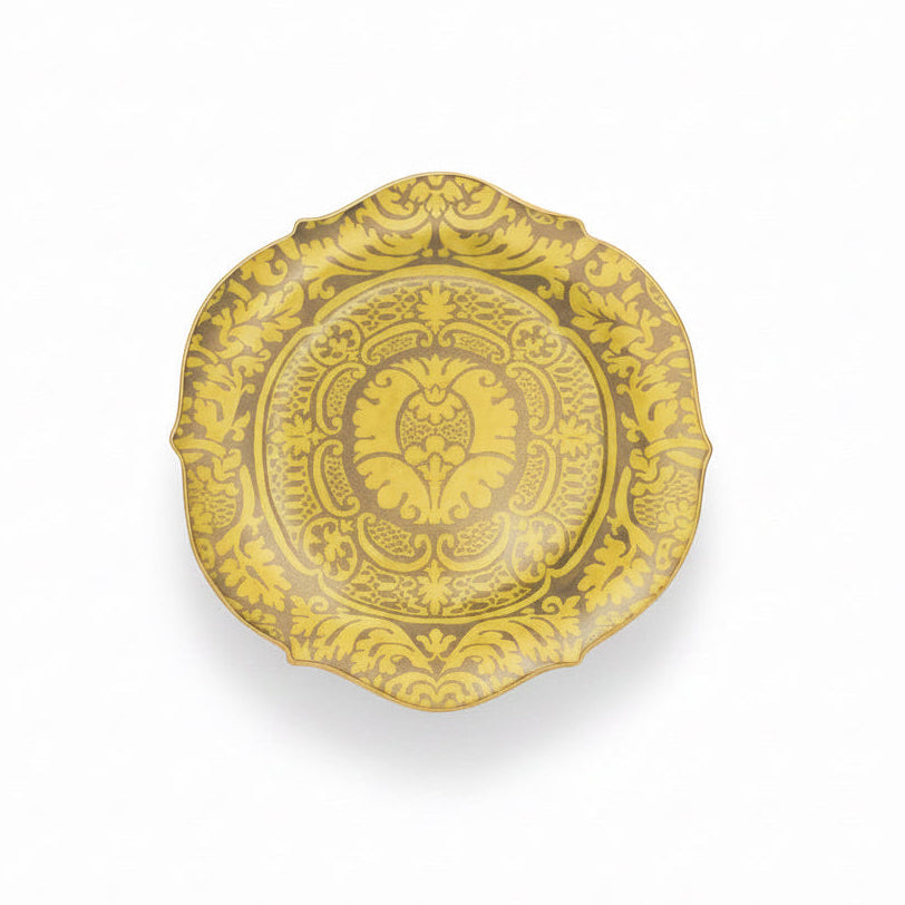 L'Objet Fortuny Orsini yellow round platter, large | Cayen Home