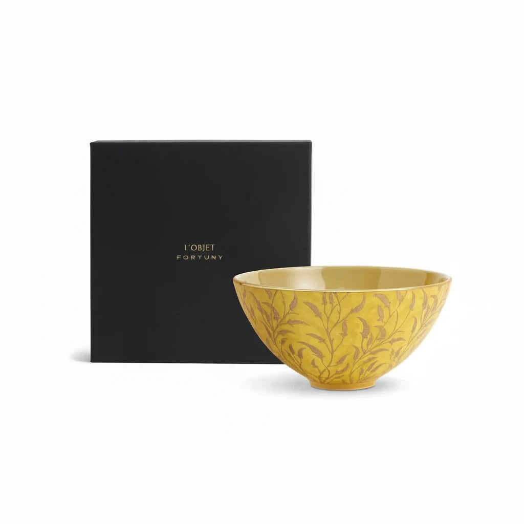 L'Objet Fortuny Orfeo yellow bowl, medium, view 4 | Cayen Home