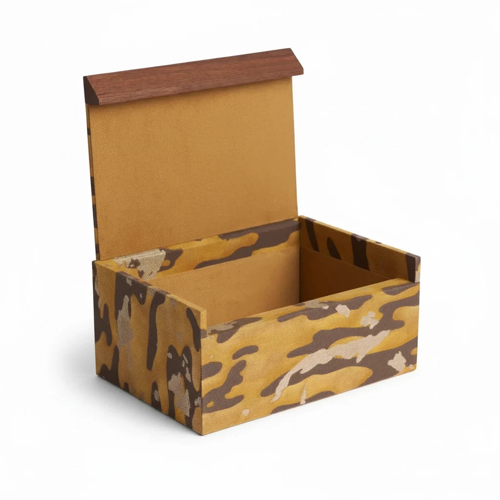 L'Objet Fortuny box, camo isole tiger, view 5 | Cayen Home