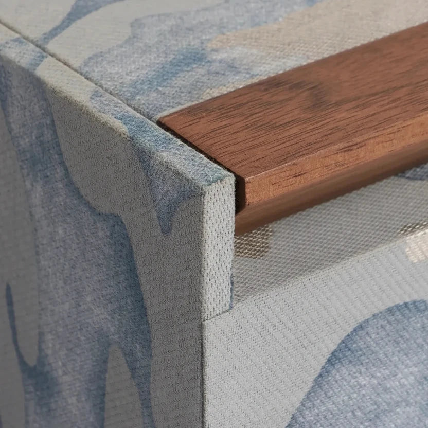 L'Objet Fortuny box, camo isole faded blue, view 6 | Cayen Home