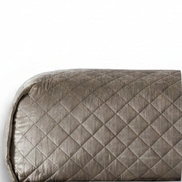 Lili Alessandra Chloe queen coverlet, fawn velvet, 96x98 | Cayen Home